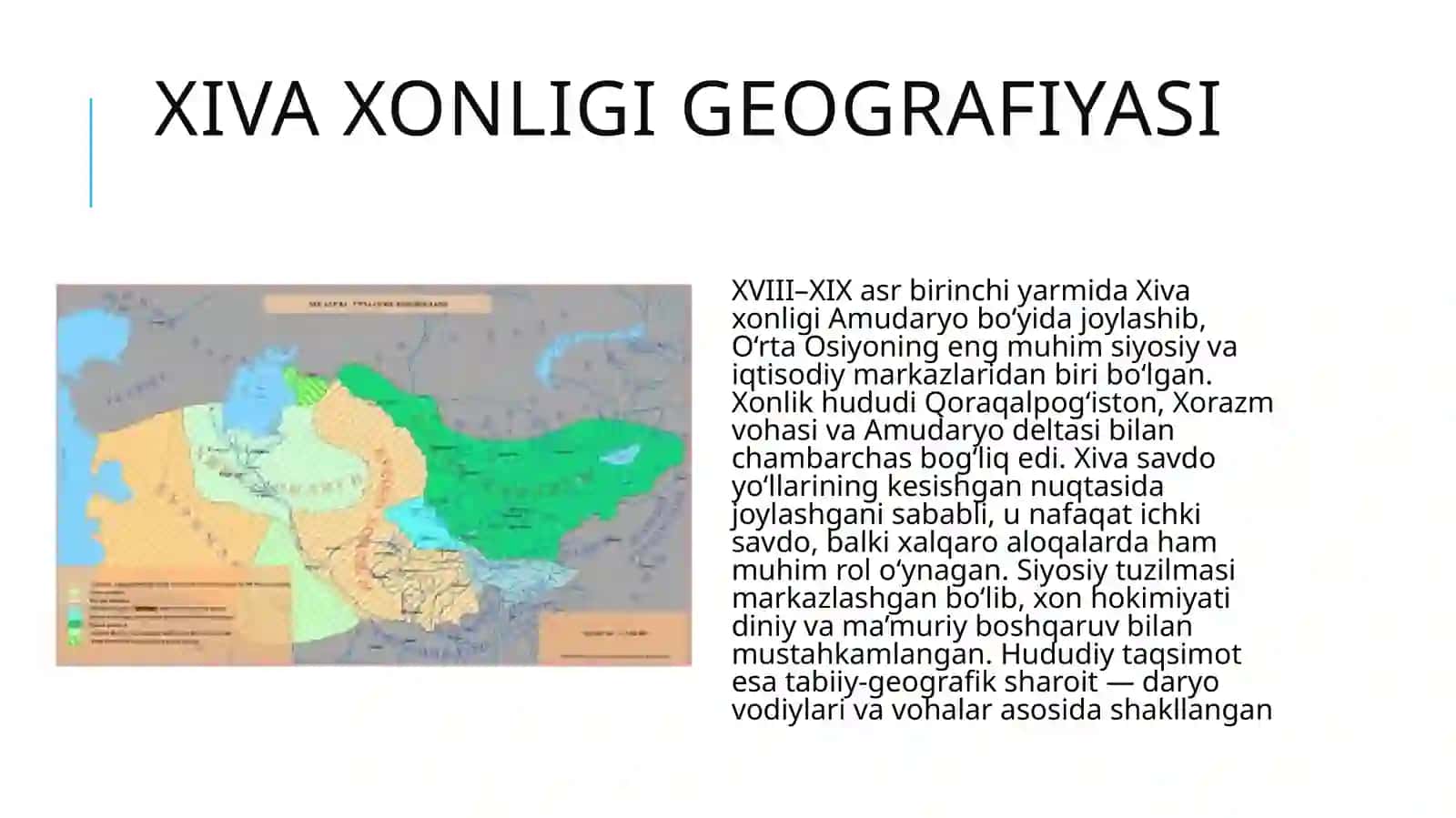 O'rta Osiyo davlatlarining XVIII - XIX asr birinchi yarmida tarixiy geografiyasi va kartografik tadqiqotlar 4