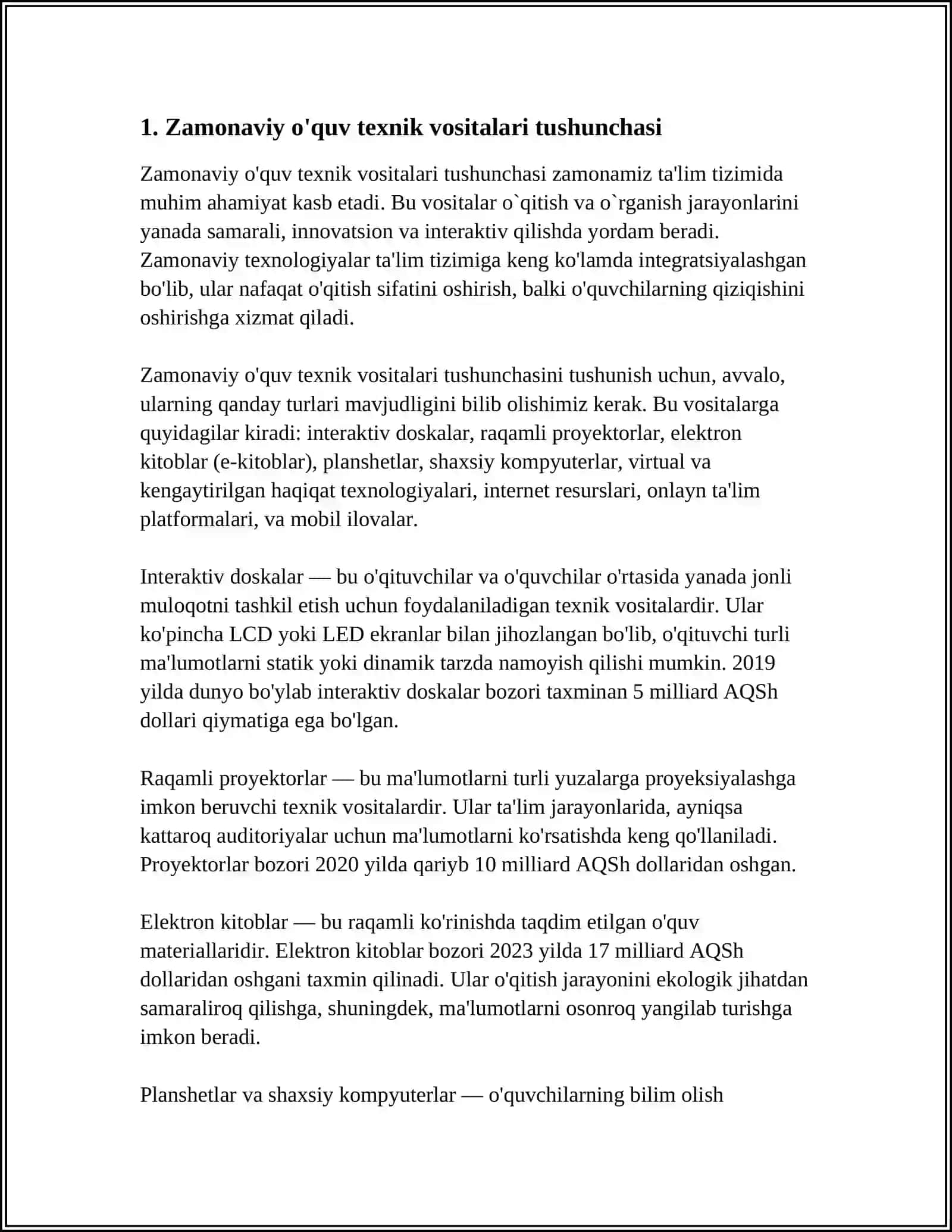ZAMONAVIY O'QUV TEXNIK VOSITALAR VA OPERATSION TIZIM TURLARI 4
