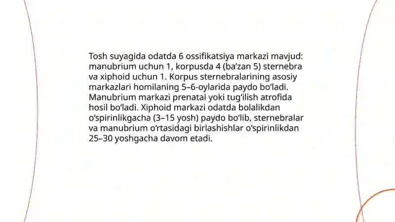 Qovurg’alar tosh suyagi va ko’krak qafasi ularning yoshga doir xususiyatlari 4