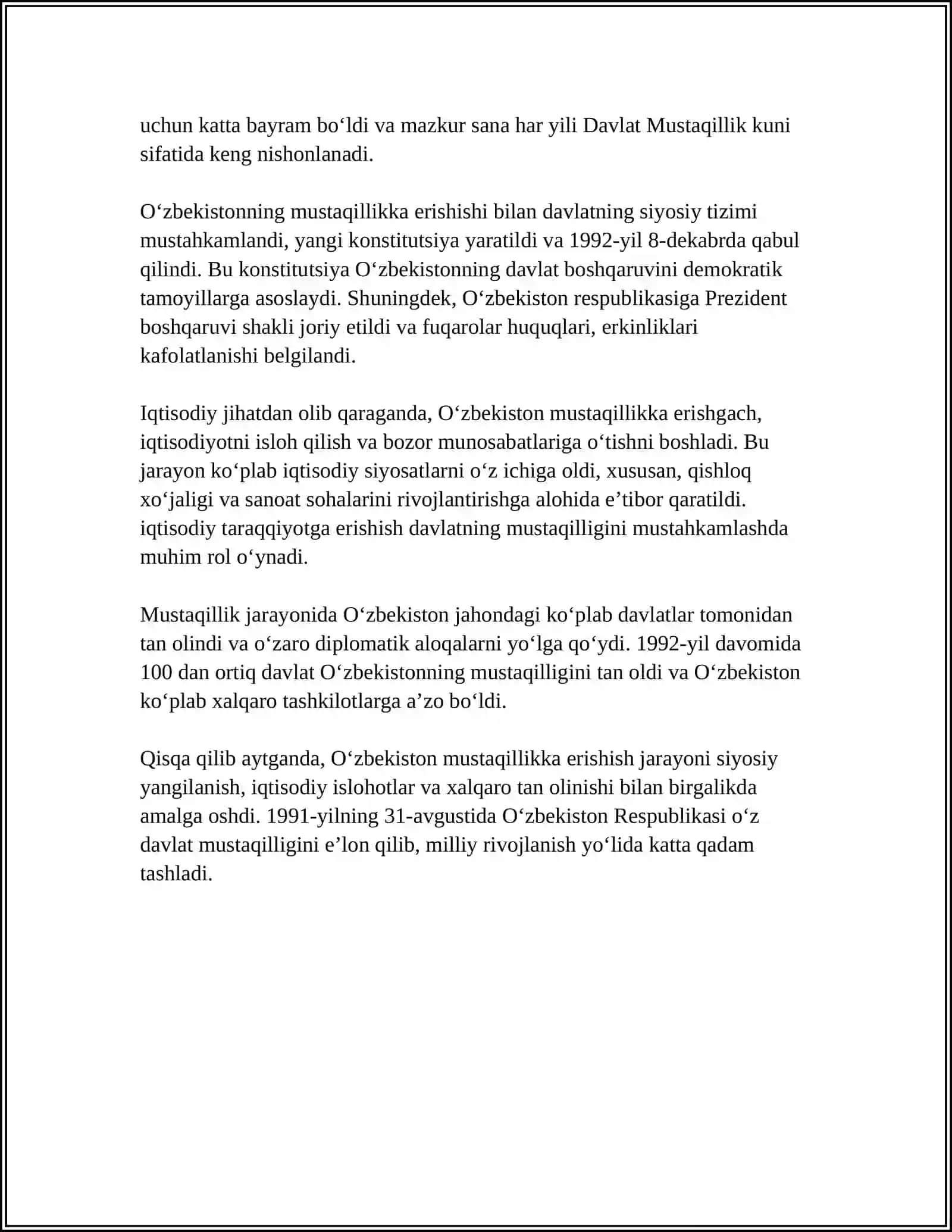 QORAQALPOG'ISTON RESPUBLIKASI DAVLAT MUSTAQILLIGI 4