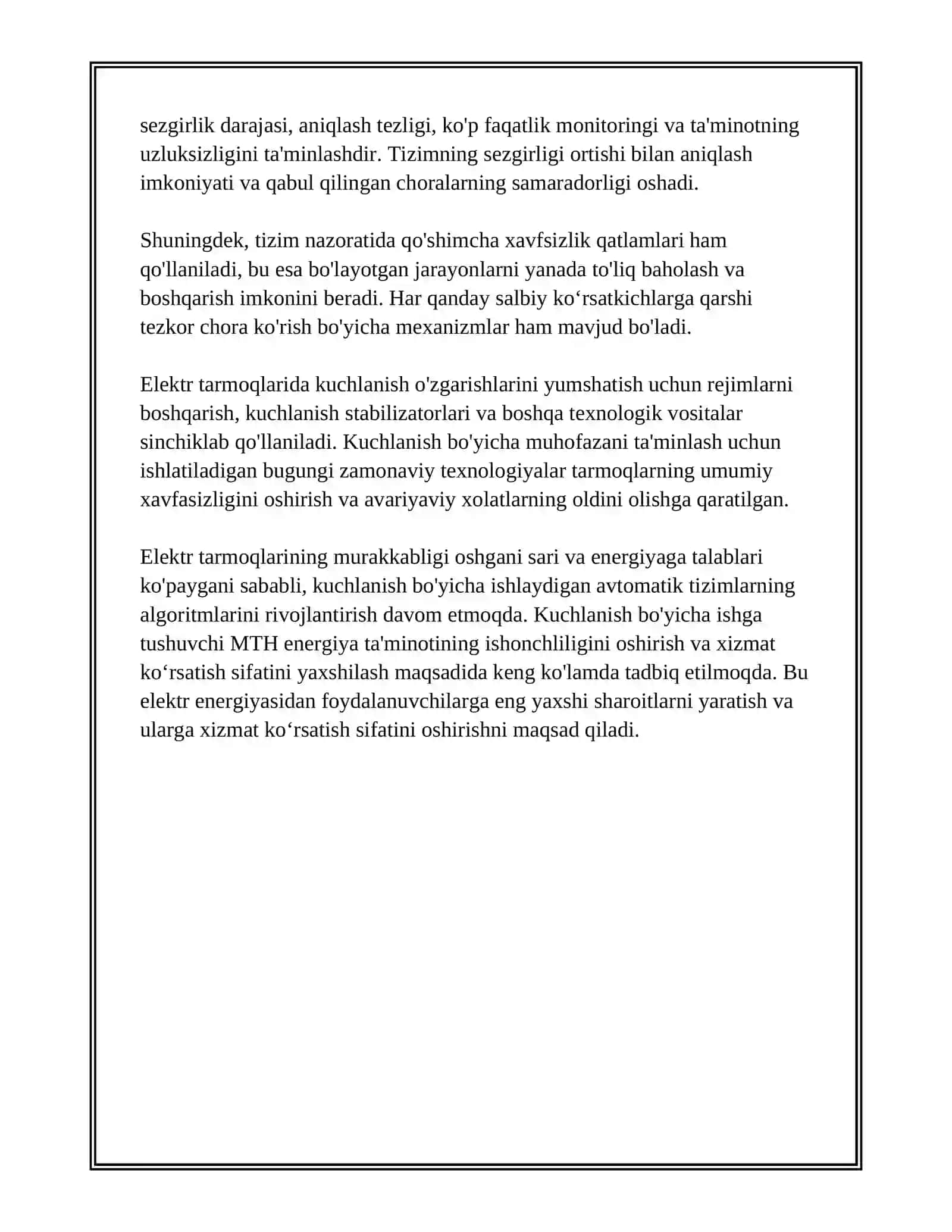 KUCHLANISH BO'YICHA ISHGA TUSHUVCHI MTH 4
