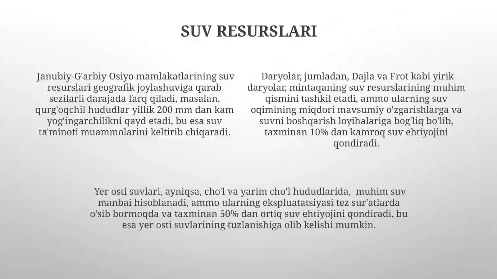 Janubi-g'arbiy Osiyo mamlakatlariga umumiy geografik tavsif 4