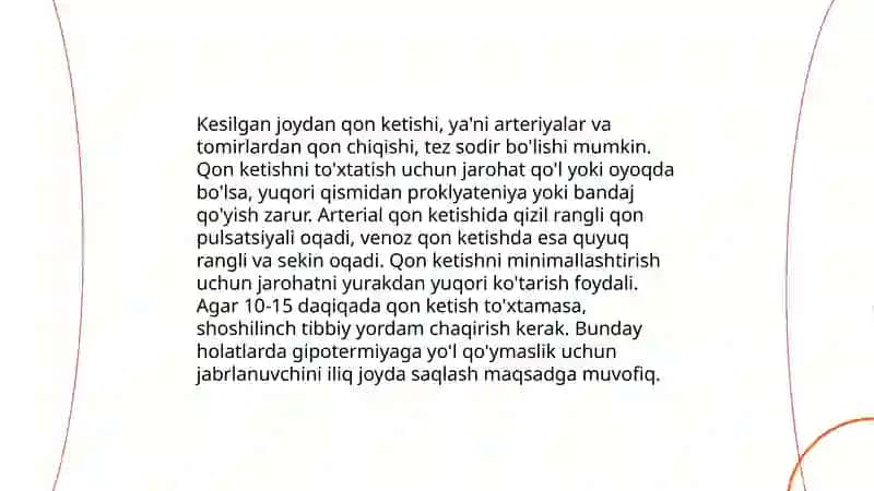 Turli xil qon ketishlarda birinchi yordam korsatish 4