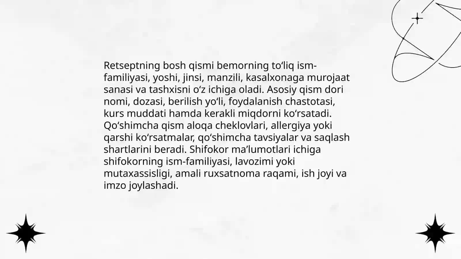 Retsept va uning tuzilishi 4