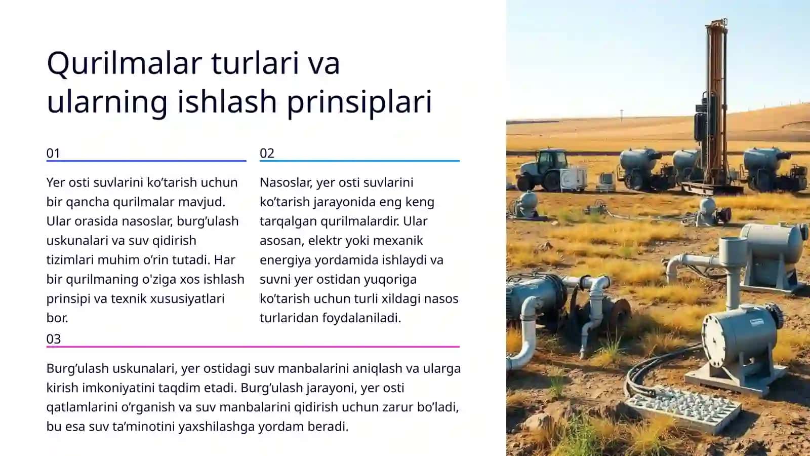 Yer osti suvlarini ko’tarish qurilmalari 4