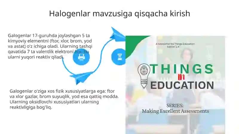 Halogenlar mavzusini o'qitishda formativ baholashdan foydalanish 4