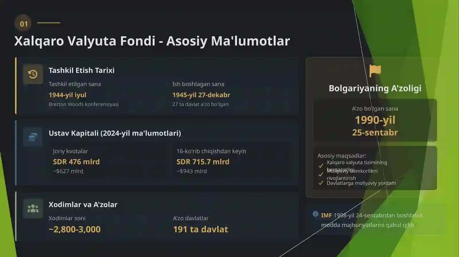 Bolgariya Xalq Respublikasining Xalqaro Moliyaviy Tashkilotlardagi A'zoligi 4