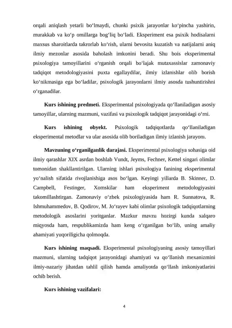 Eksperimental psixologiyaning asosiy tamoyillari 4