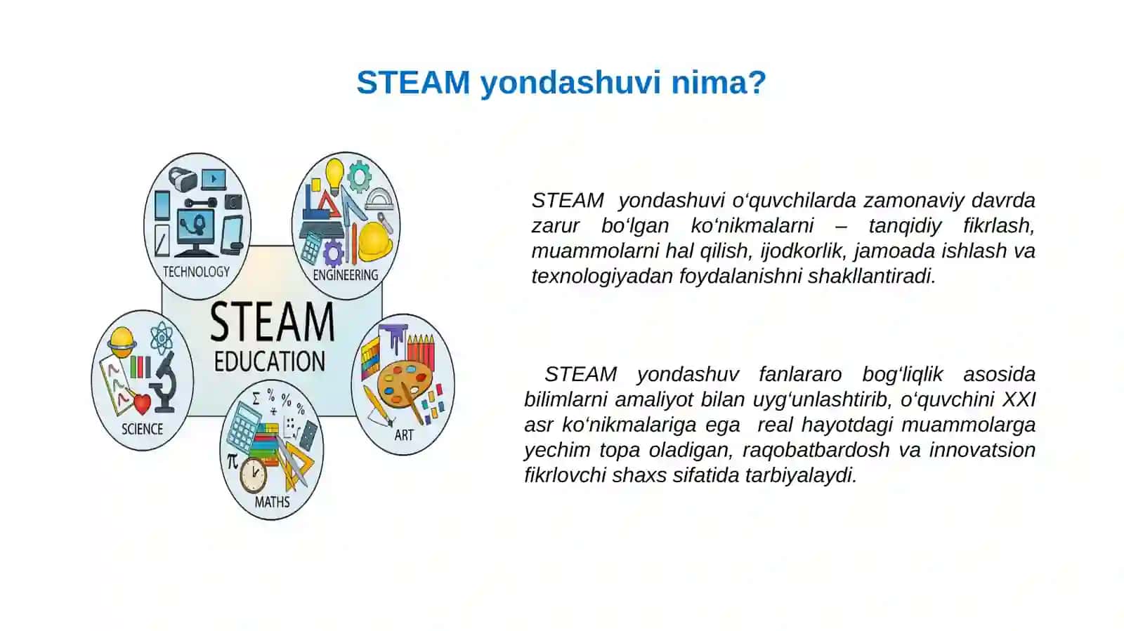 Tabiiy fanlarni o‘qitishda STEAM yondashuvini samarali qo‘llash 4