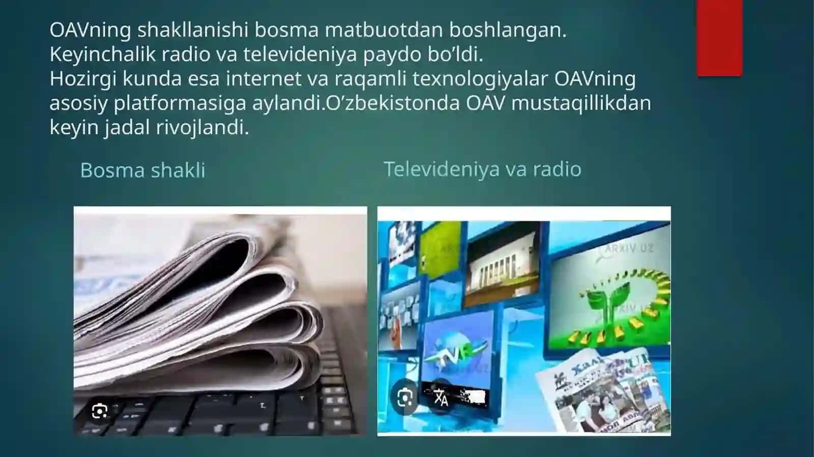 Ommaviy axborot vositalari faoliyati 4