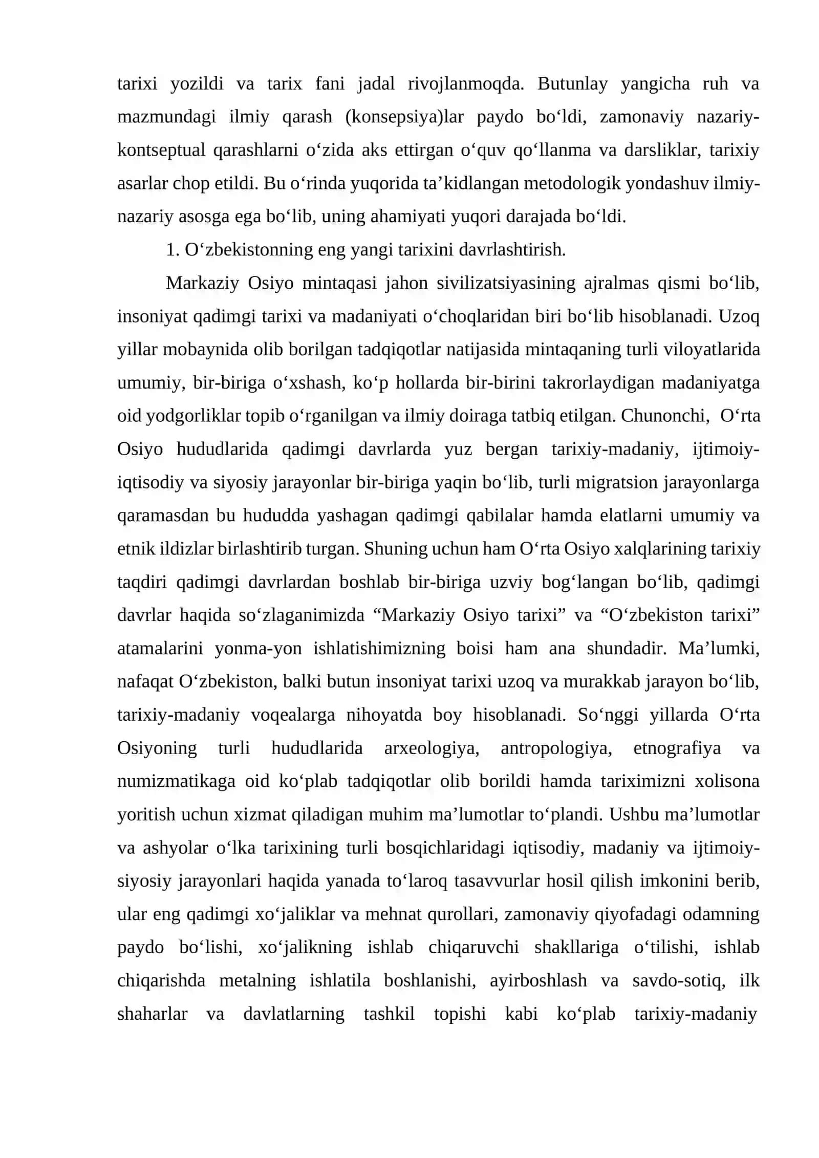 O‘ZBEKISTONNING ENG YANGI TARIXI”, MAQSADI VA VAZIFALARI, NAZARIY- METODOLOGIK TAMOYILLARI 4