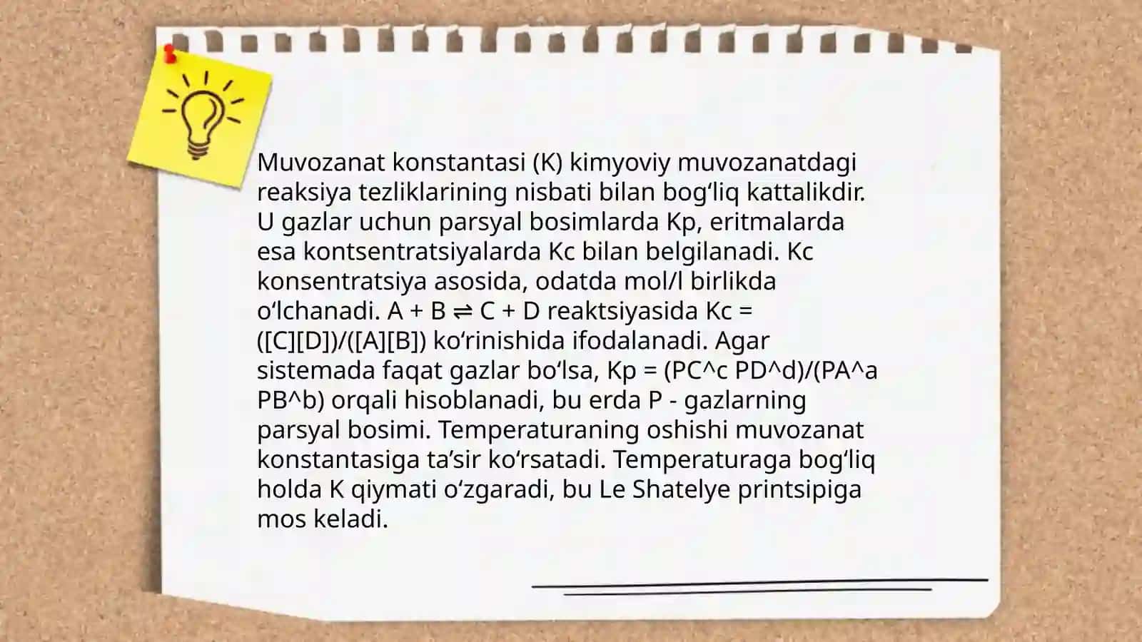 Kimyoviy muvozanat va uni siljitish 4