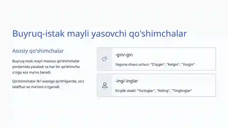 Buyruq-istak mayli 4
