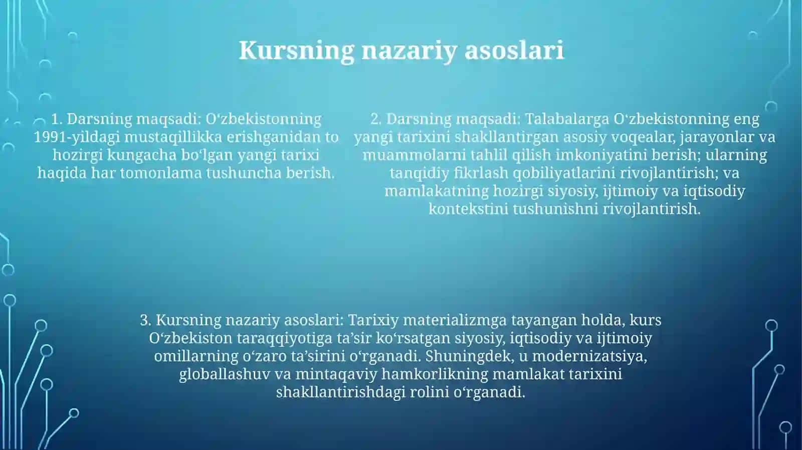 Ózbekistonning Eng Yangi Tarixi Fanining Predmeti Maqsad Va Vazifalari, Nazariy -MetodologikTamoyillari 4