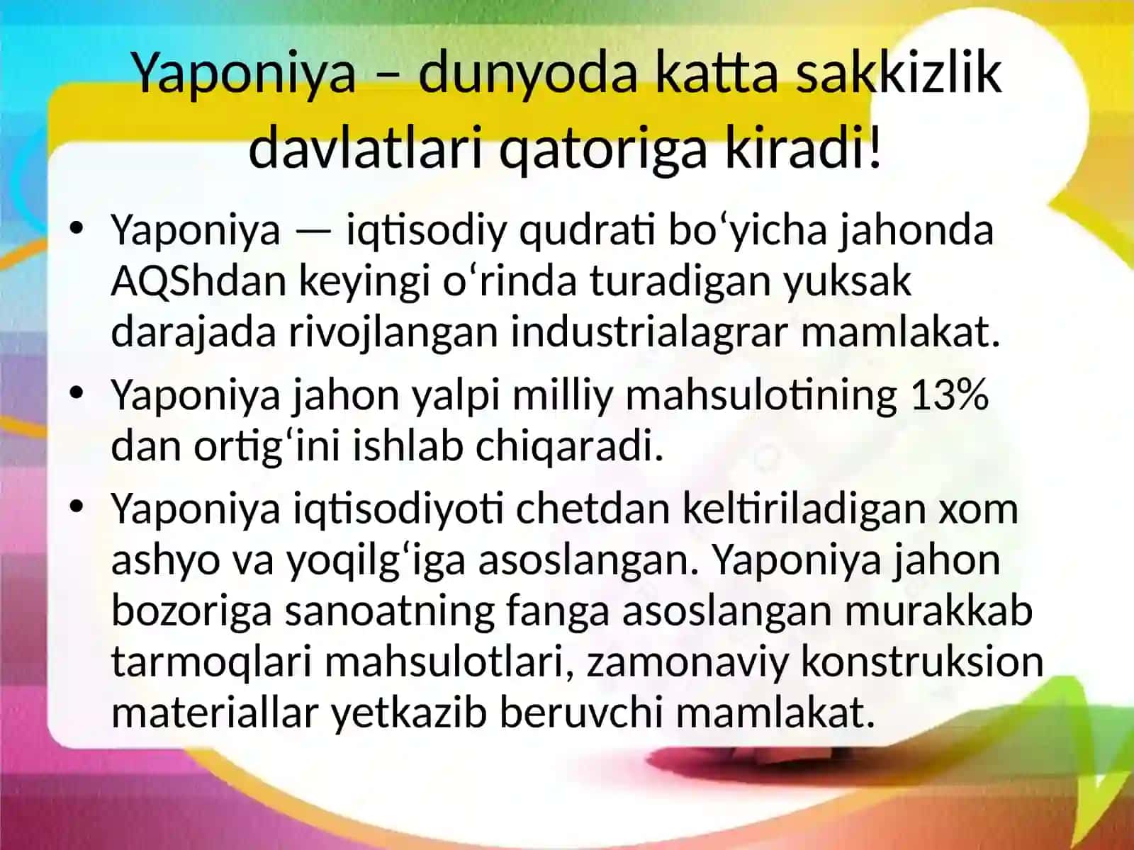 YAPONIYANING XALQARO IQTISODIY MUNOSABATLARI 4