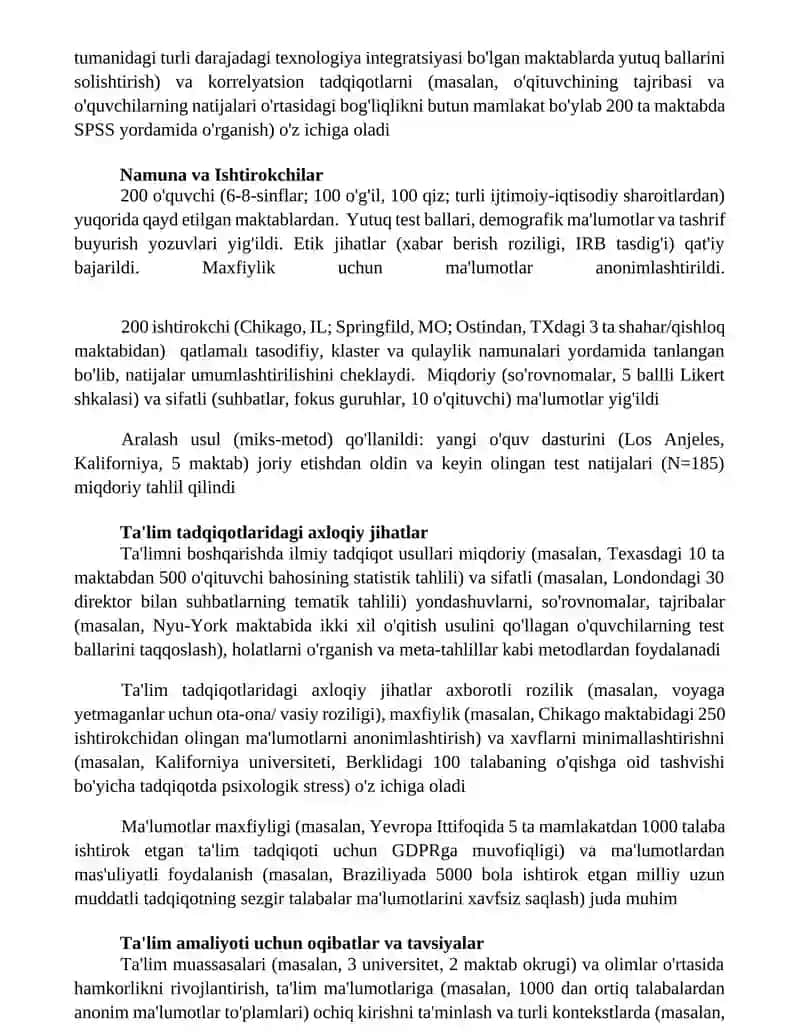 Tarbiyaviy ishlarni boshqarish fanining ilmiy-tadqiqot metodlari 4