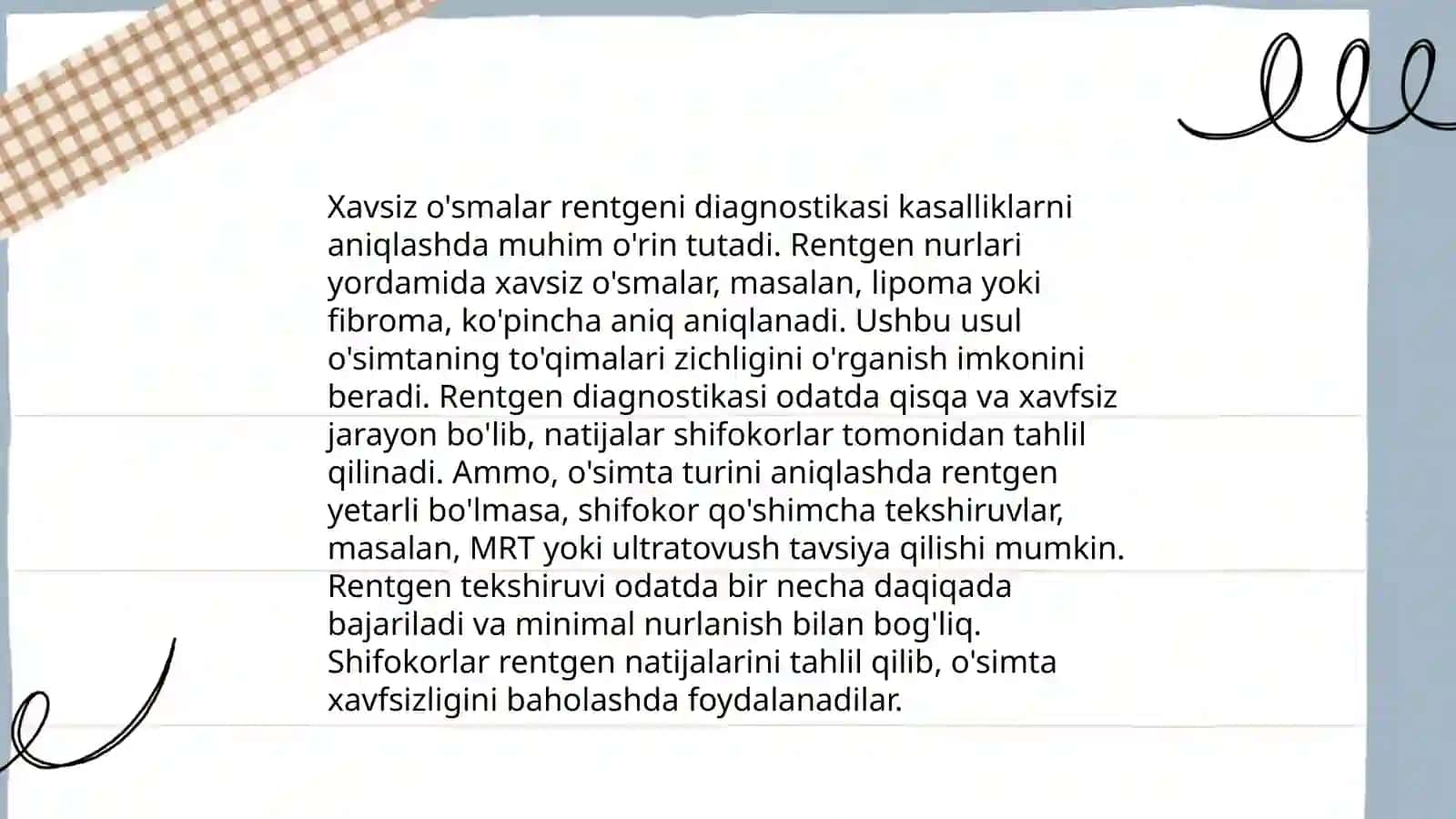 Xavsiz o'smalar rentgeni 4