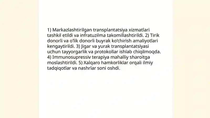 Oʻzbekiston olimlarining tibbiyotdagi yutuqlari 4