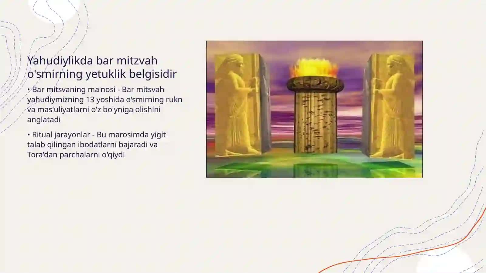 Yahudiylik ta'limoti, an'ana va marosimlari. 4