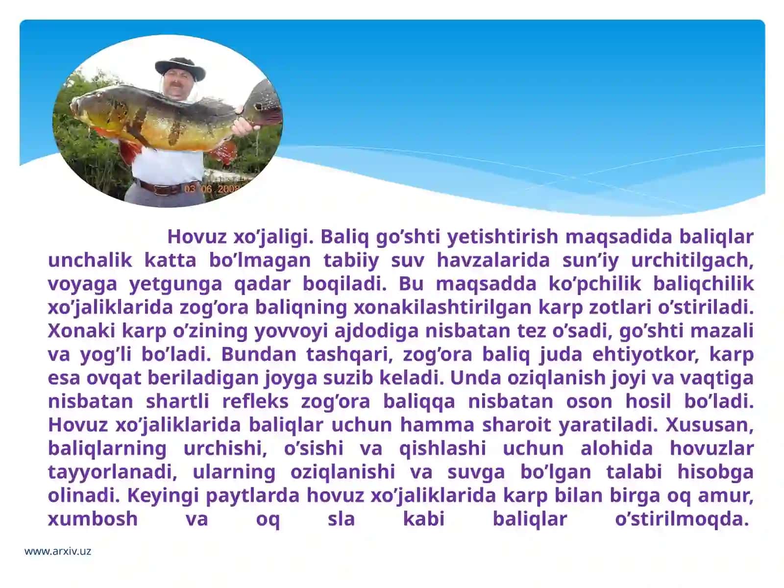 Baliqlarning xo’jalikdagi ahamiyati 4