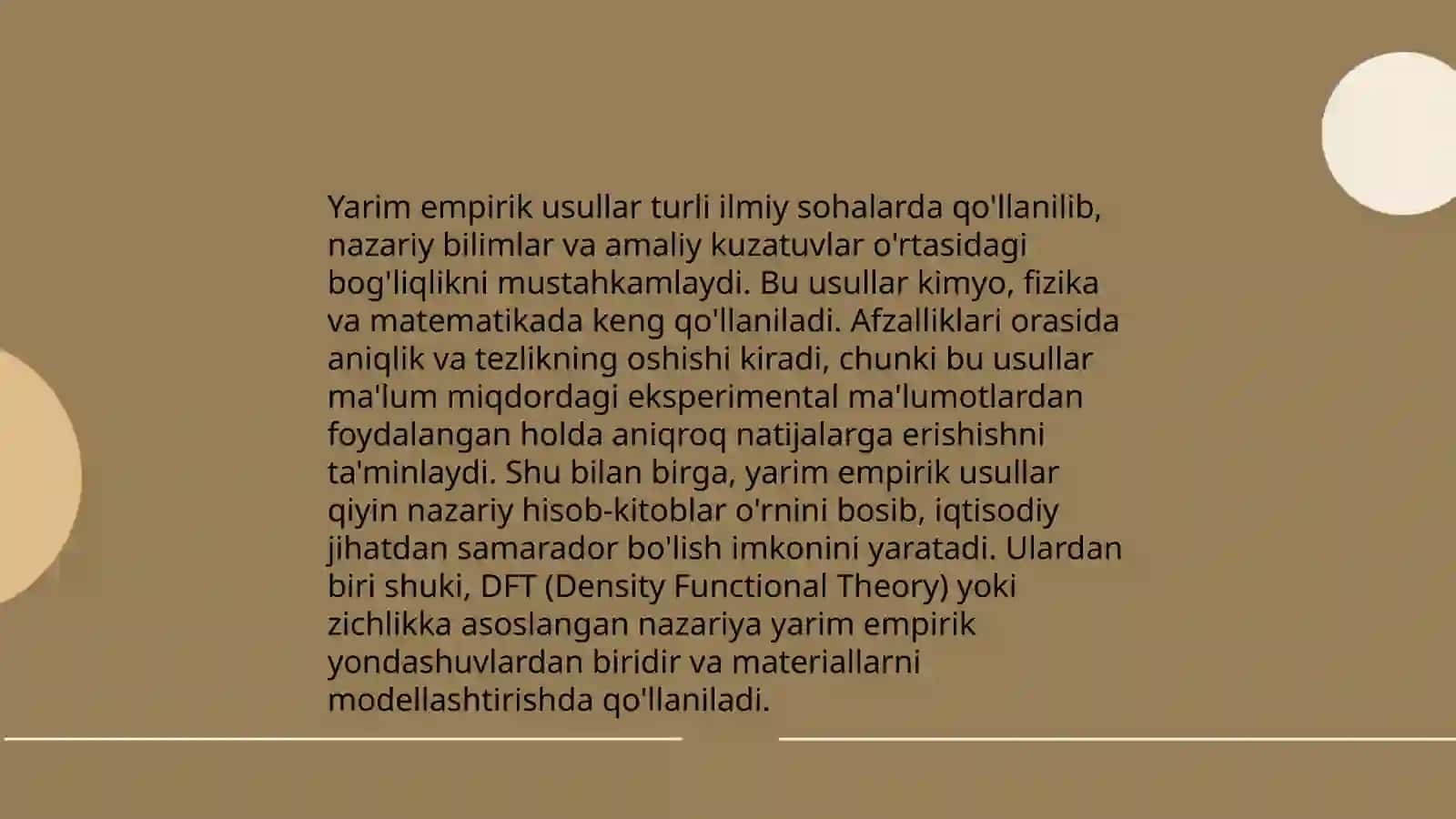 Yarim empirik usullarining kimyoviy yechimida qoʻllanilishi 4