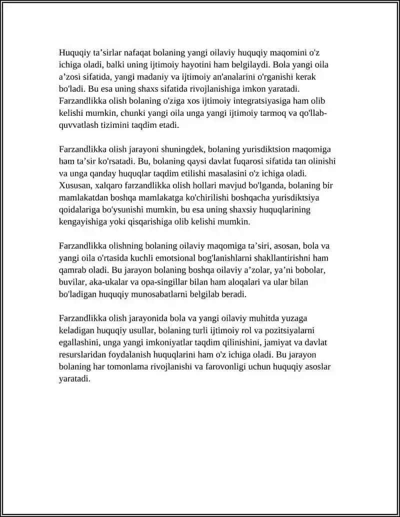 FARZANDLIKKA OLISHNING HUQUQIY OQIBATLARI 4