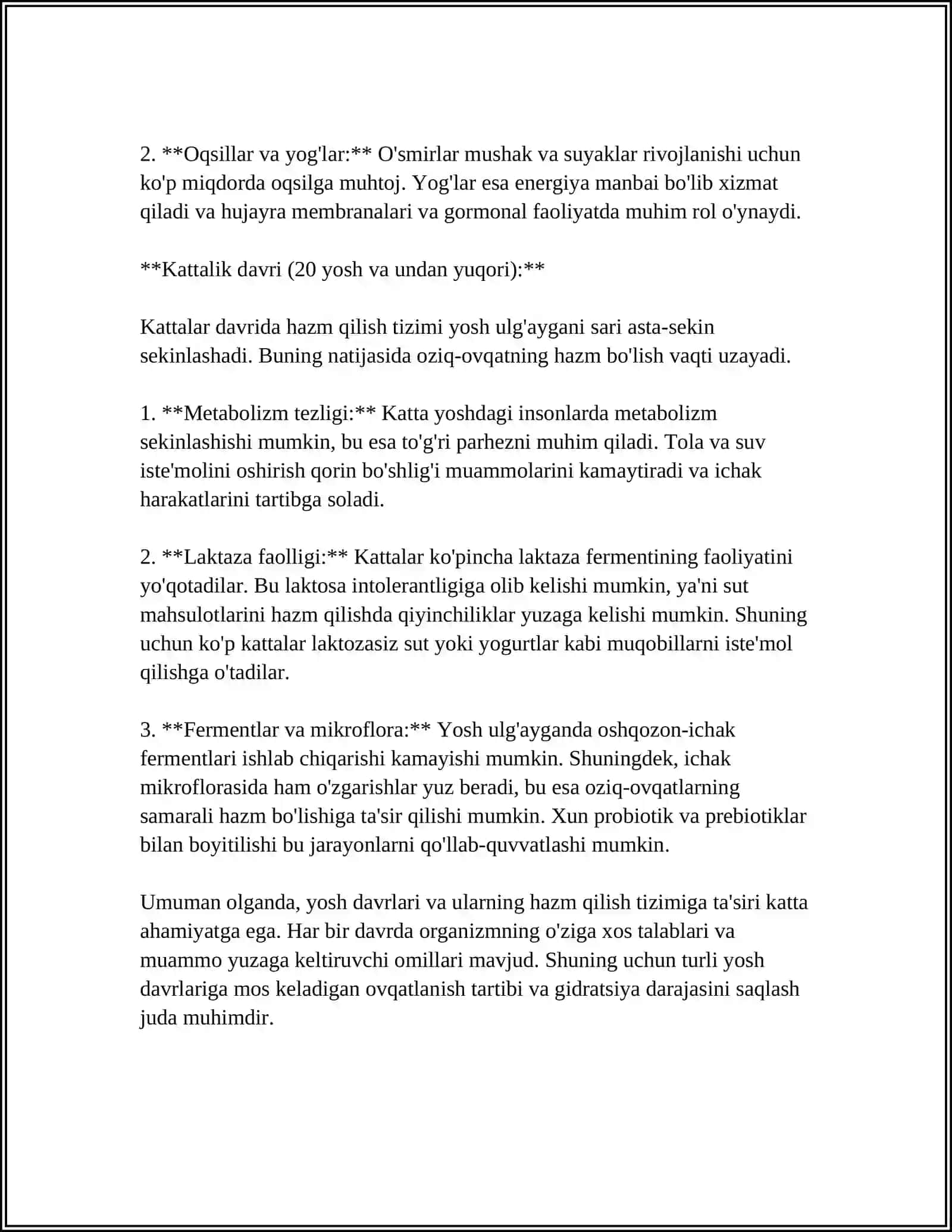OVQAT HAZM QILISHNING YOSH XUSUSIYATLARI 4