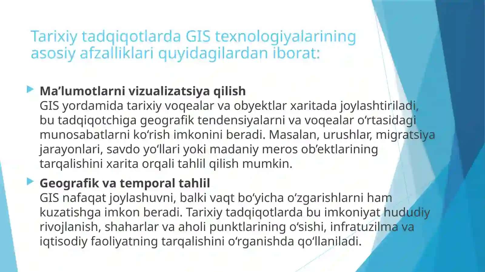 Tarixiy tadqiqotlarda GIS (geoinformatsion tizimlar) texnologiyalari 4