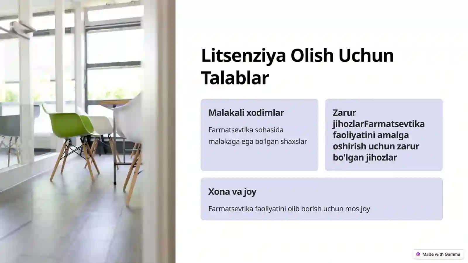 Farmatsevtika Faoliyatini Litsenziyalash To'g'risidagi Qonun 4