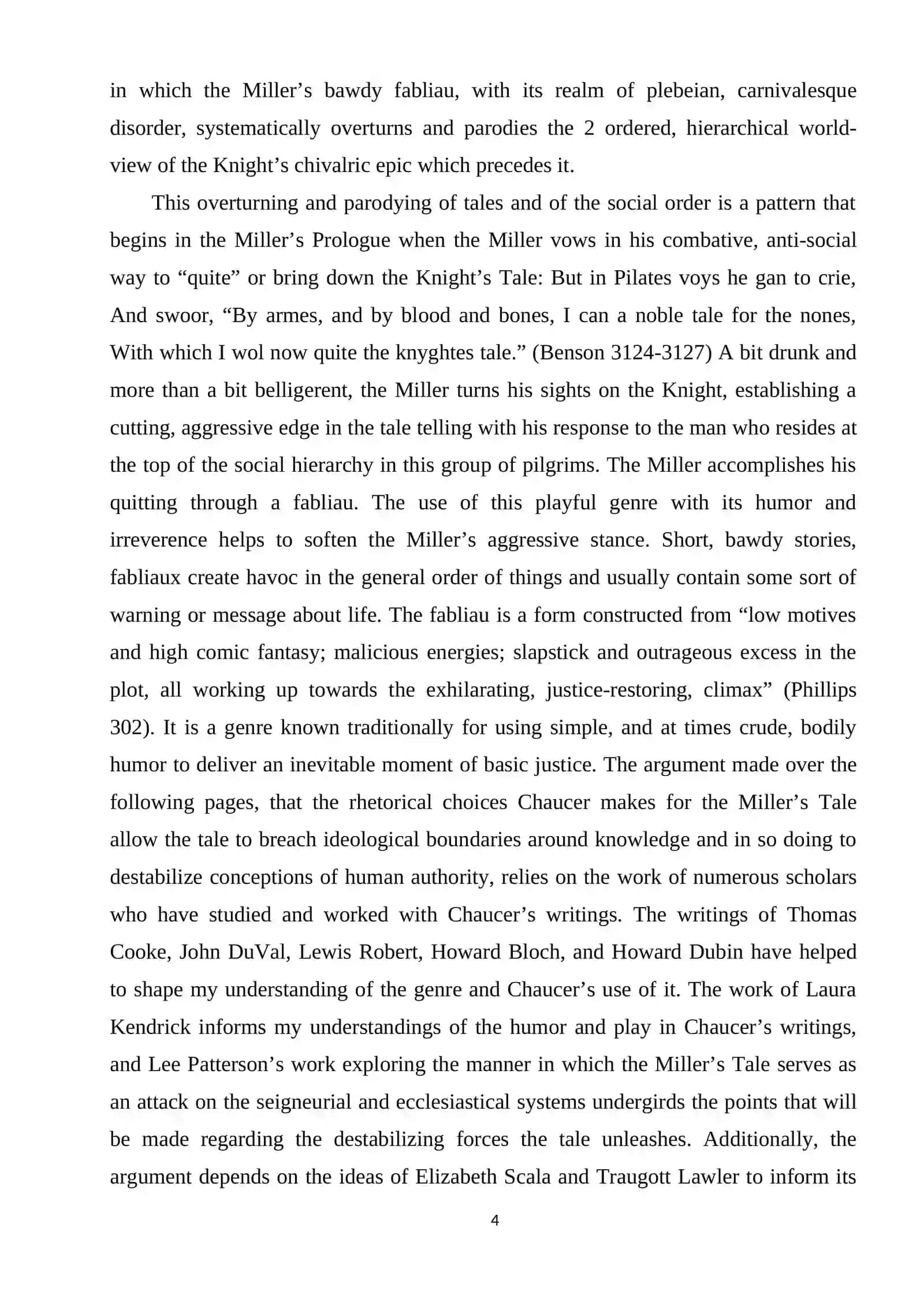 A SYSTEMATIC STUDY OF CHAUCER'S MILLER'S TALE 4