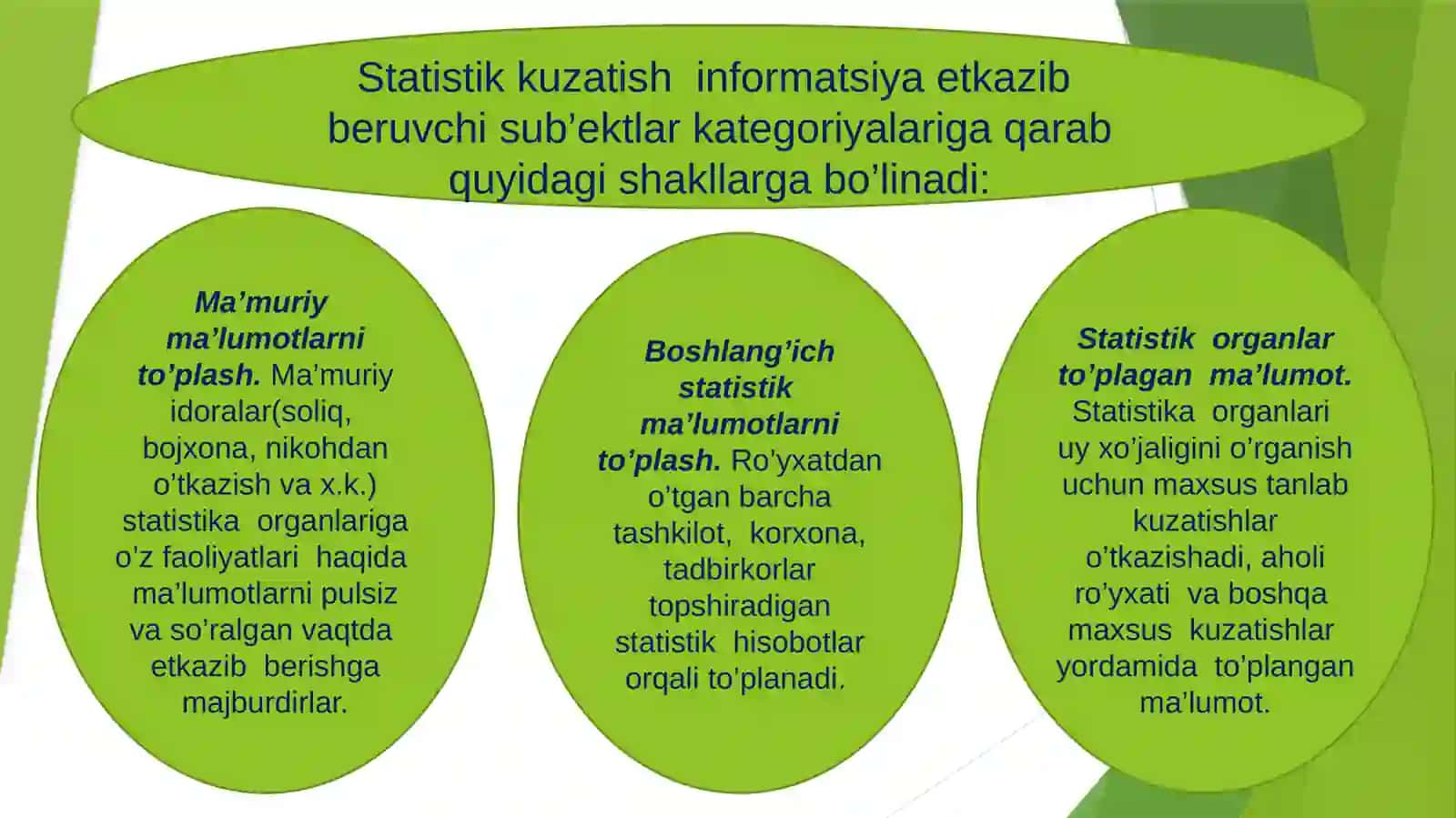 Statistik kuzatish uslubiyoti 4