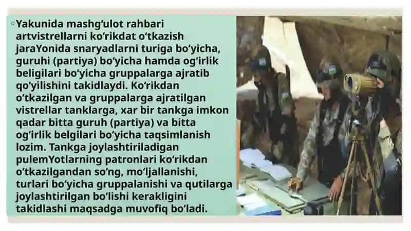 O‘q uzish vaqtida vujudga keladigan nosozliklar va ularni bartaraf qilishni o‘rgatish uslubiyoti 4