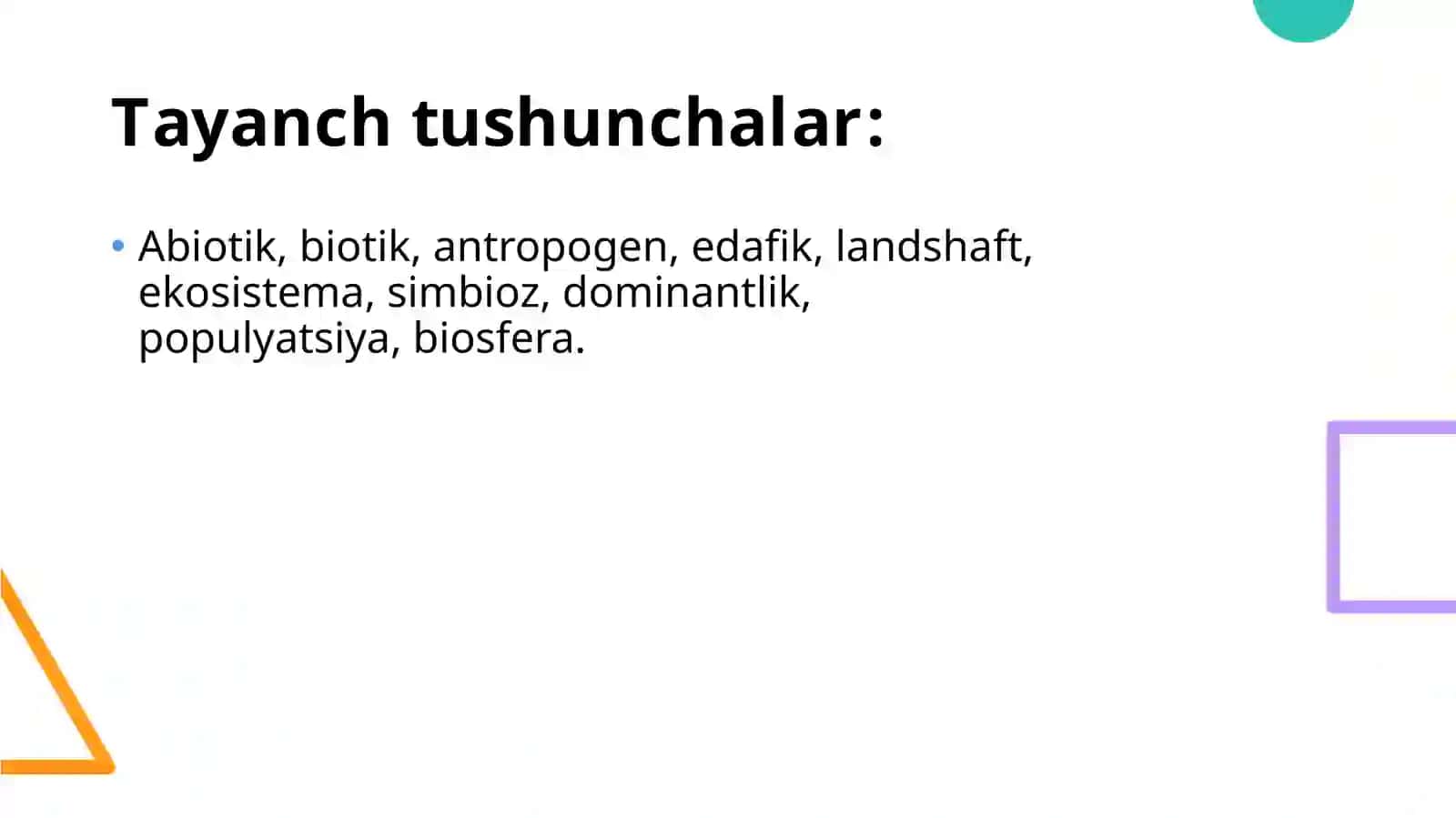 Ekologiya fanining nazariy asoslari 4