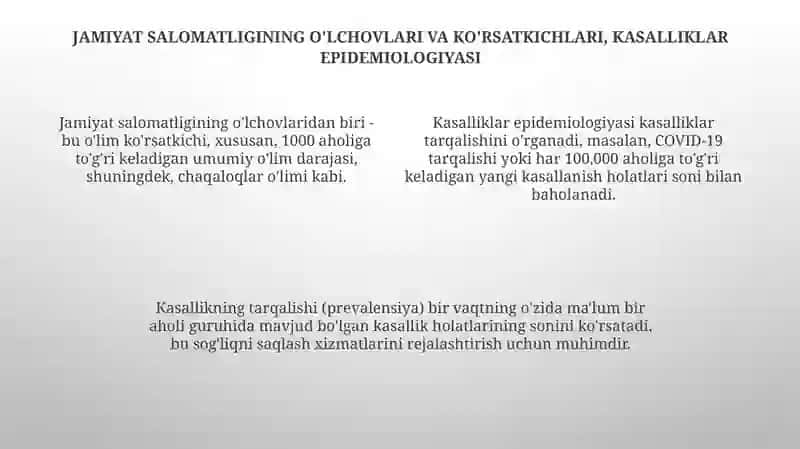 Jamoat salomatligi fanining roli va asosiy vazifalari 4