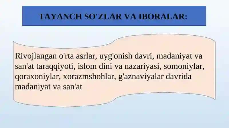 IX-XII ASRLARDA O`RTA OSIYO MADANIYATI VA SAN'ATI 4