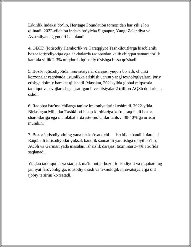 BOZOR IQTISODIYOTI SHAROITIDA RAQOBAT VA NARX MEXANIZMINING AHAMIYATI 4