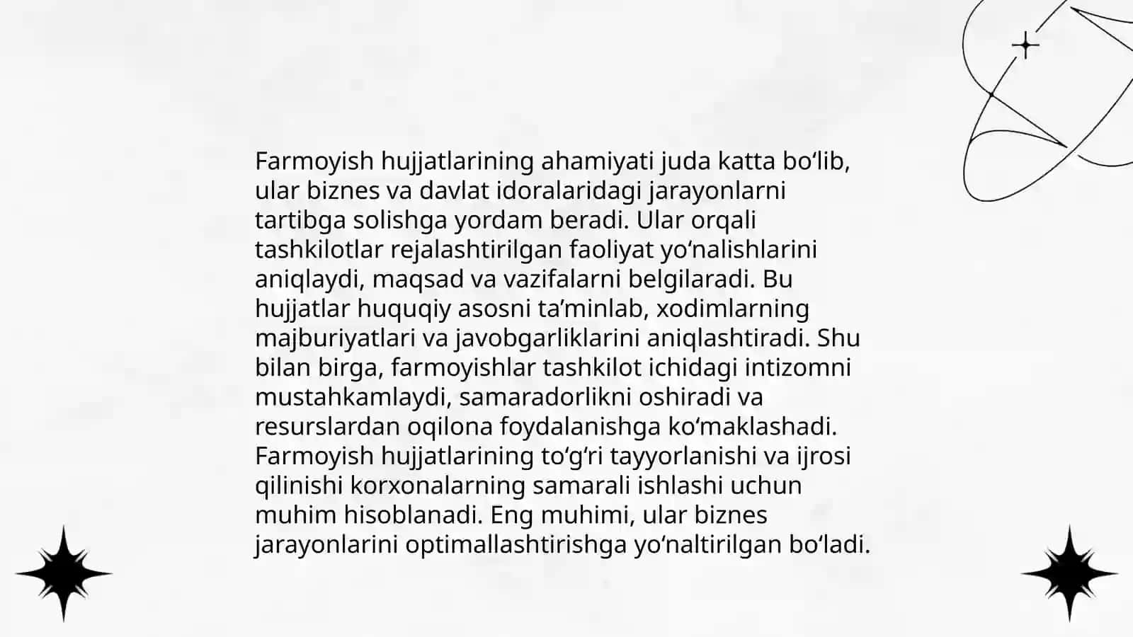 Farmoyish hujjatlar va ularning turlari 4