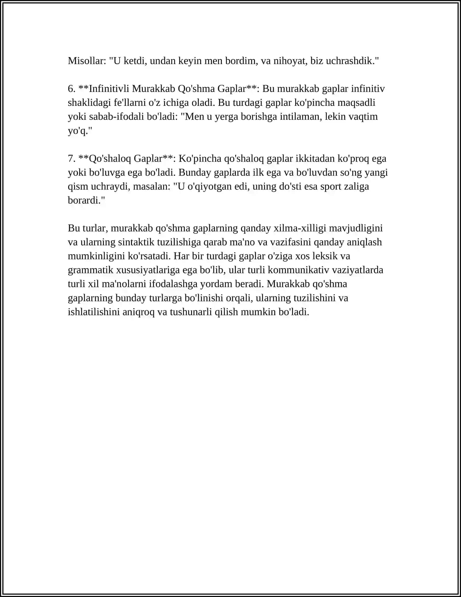 MURAKKAB QO’SHMA GAPLAR TAHLILI 4