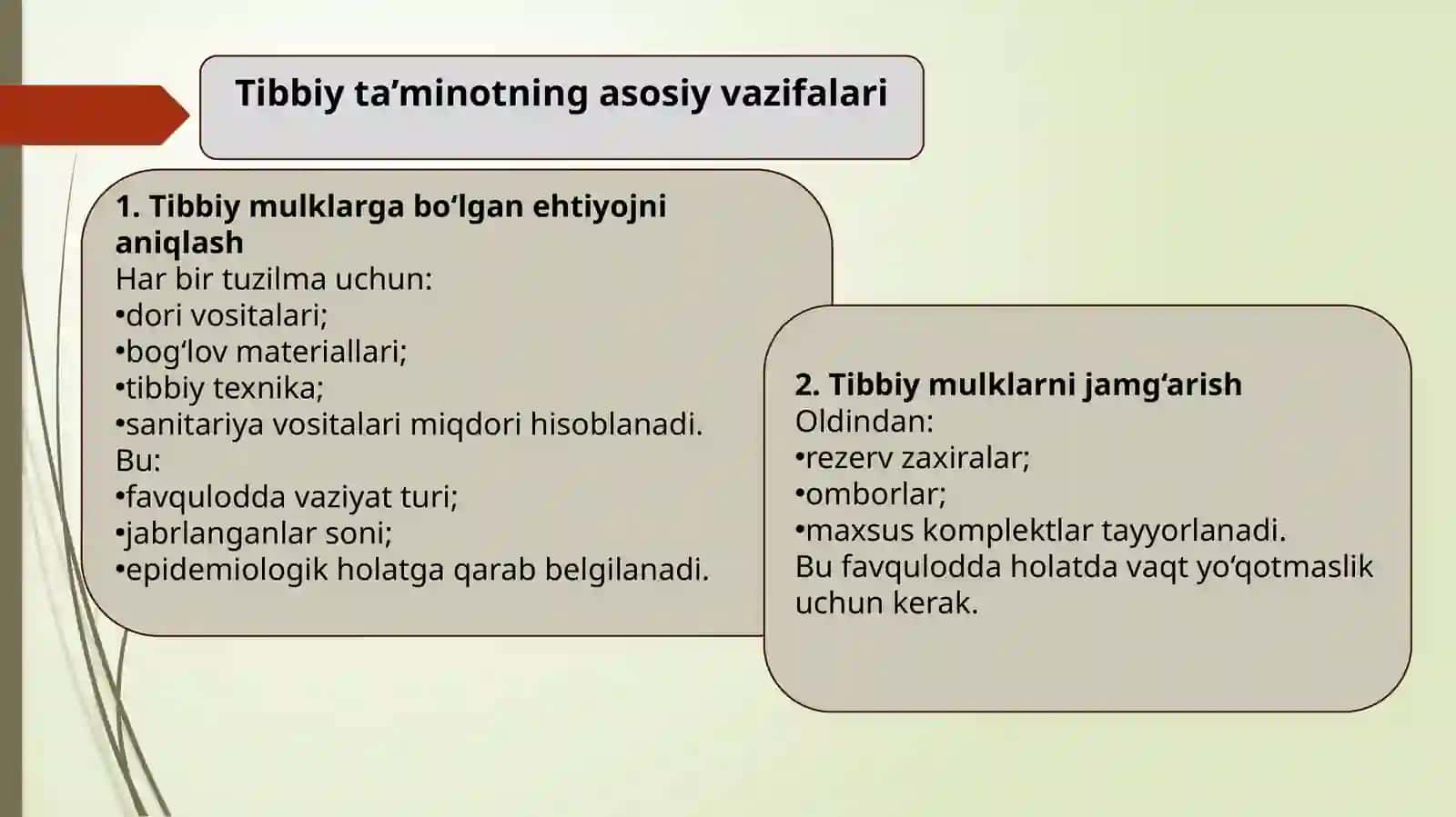 Fuqaro muxofazasi tibbiy xizmati tuzilmalarini tibbiy va boshqa mulklar bilan taminlash 4