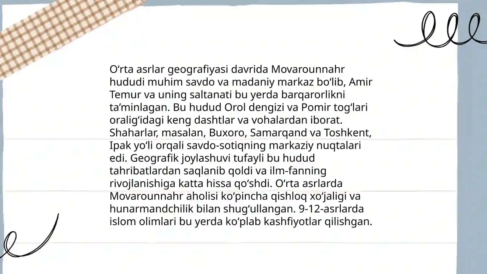 Oʻzbekistonni tabiiy geografik oʻrganish tarixi bosqichlarni va qisqacha tavsif 4