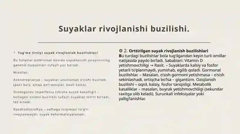 Suyakalarrivojlanishi va buzilishi 4