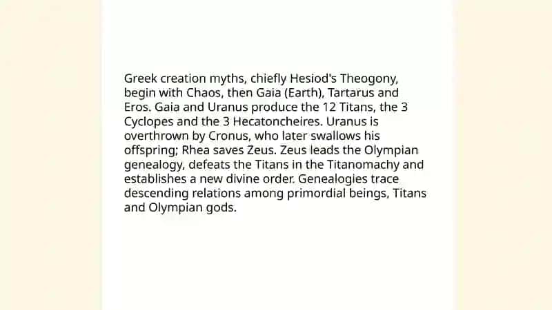 Greek mythology. Homeric epos. General characteristics of ancient Greek drama. Dramatic genres. Aeschylus, Sophocles, Euripides' dramaturgy. 4