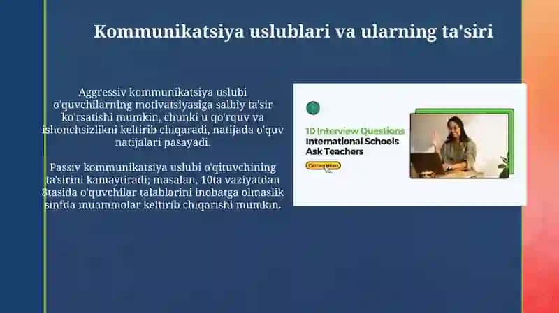 O'qituvchi faoliyatida muloqot madaniyati 4