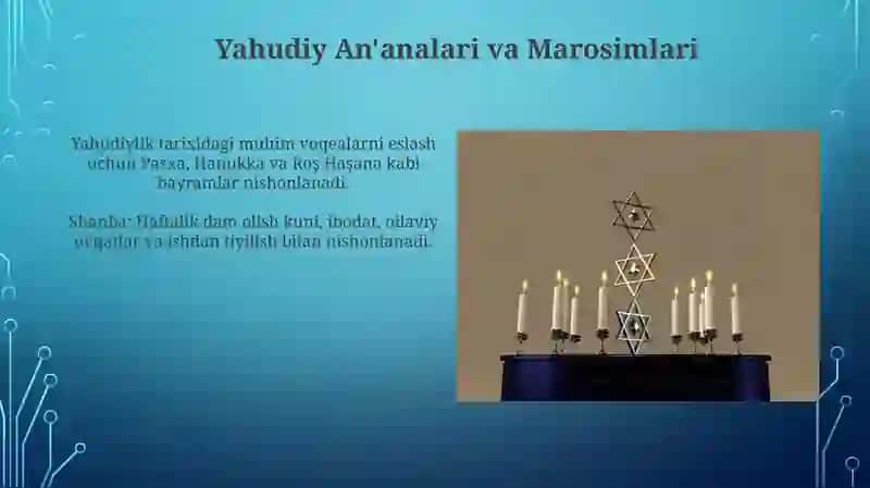 Yahudiylik ta'limoti,an'ana va marosimlari 4