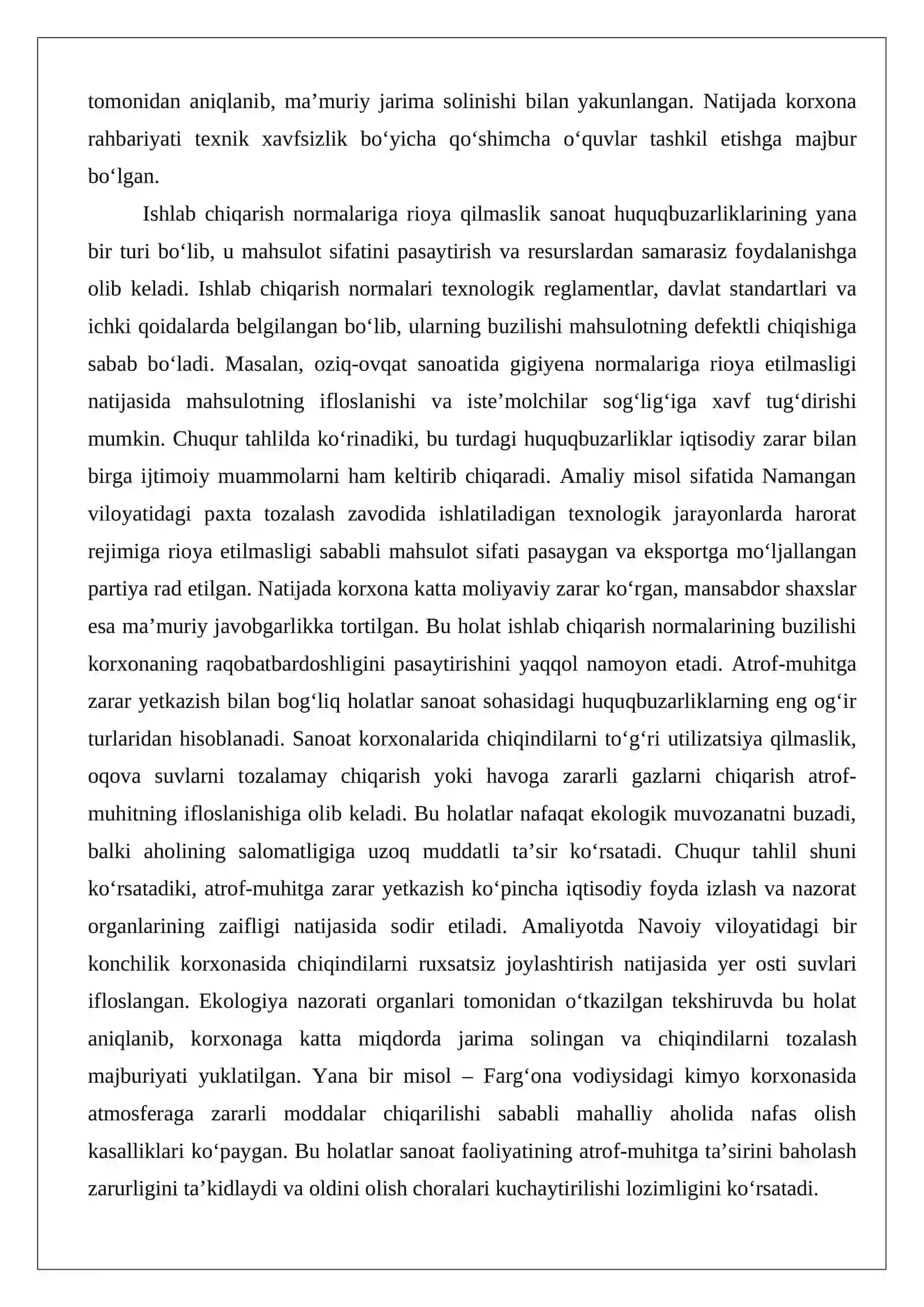 Sanoatdagi, qurilishdagi va issiqlik hamda elektr energiyasidan foydalanish sohasidagi ma’muriy huquqbuzarliklar tarkibi 4
