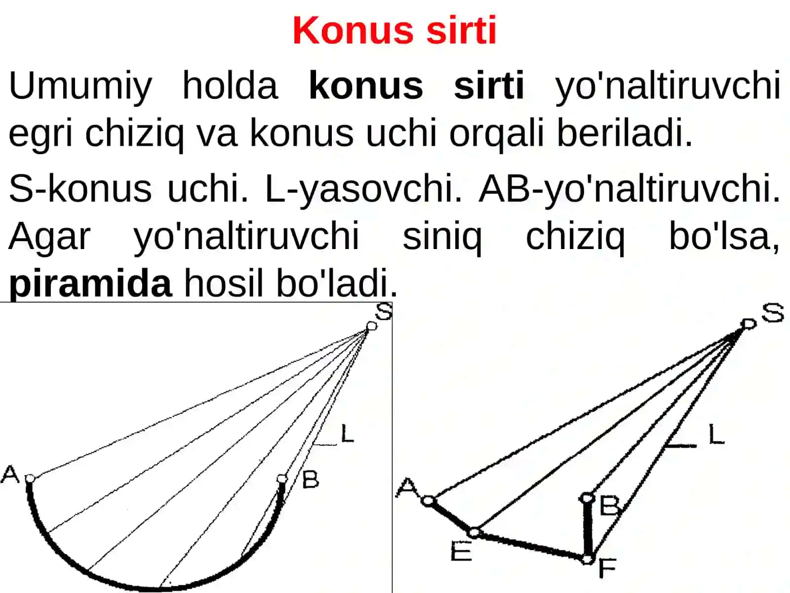 «MUHANDISLIK VA KOMPYUTERGRAFIKASI» FANI MAVZU:Sirtlar. Ko’pyoqlar va ko’pyoqli sirtlar. Aksonometrik proektsiyalar va ular turlari 4