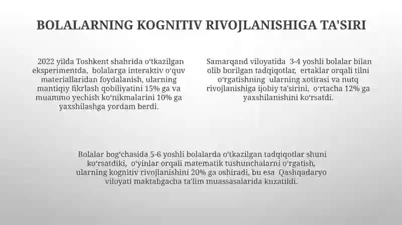 Maktabgacha ta'limda ilmiy tadqiqot ishlariga tayyorlash fanida ilmiy tadqiqot ishi natijalari 4