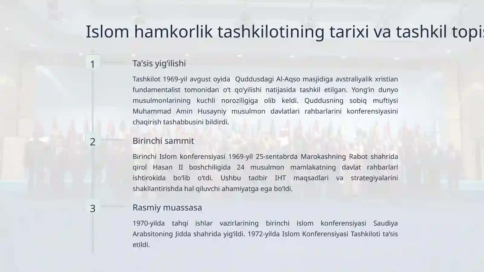 Islom hamkorlik tashkiloti–musulmonmamlakatlariningxalqarouniversaltashkiloti 4