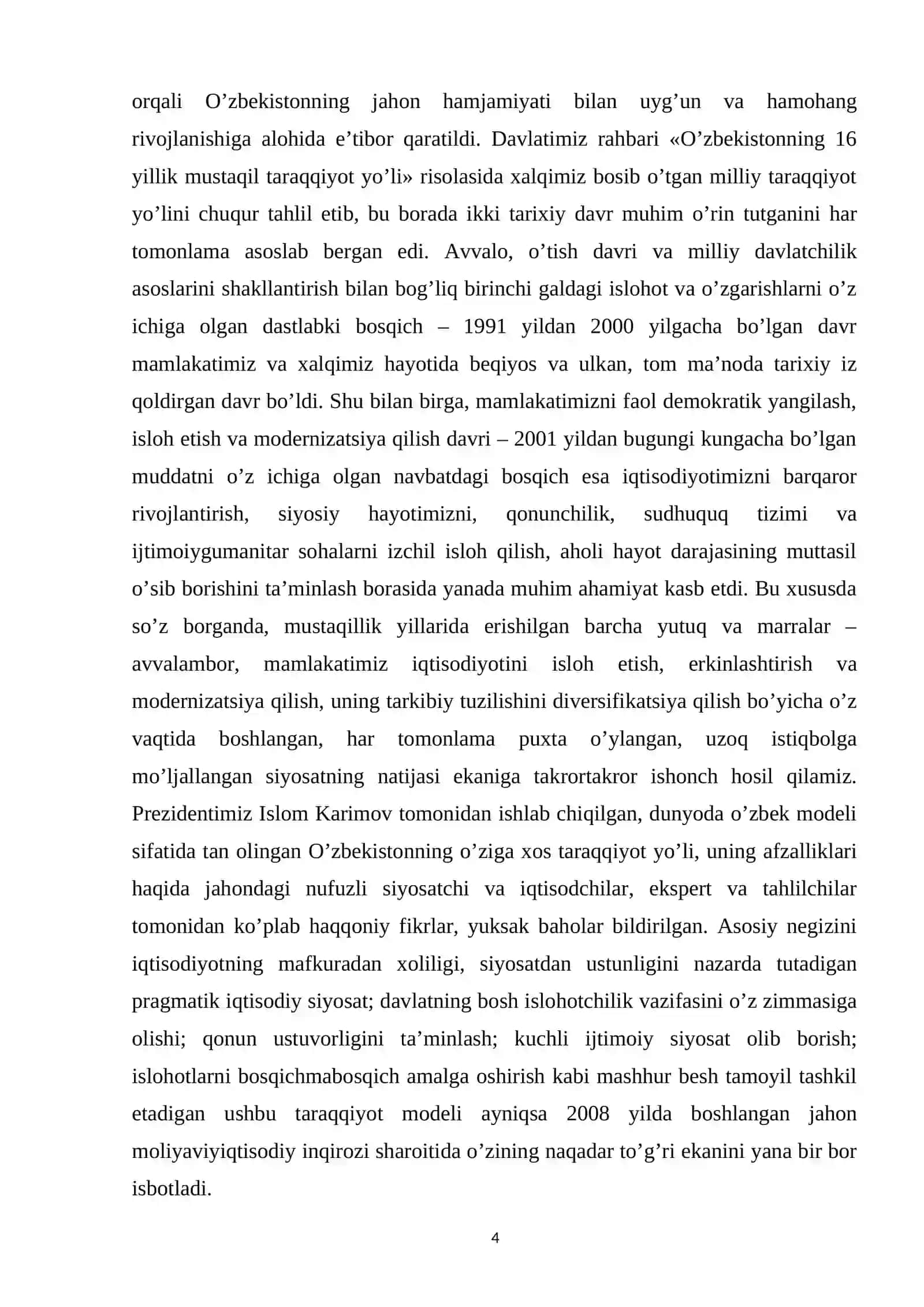 Mustaqillik yillarida davlat boshqaruvi tizimida amalga oshirilgan islohotlar 4