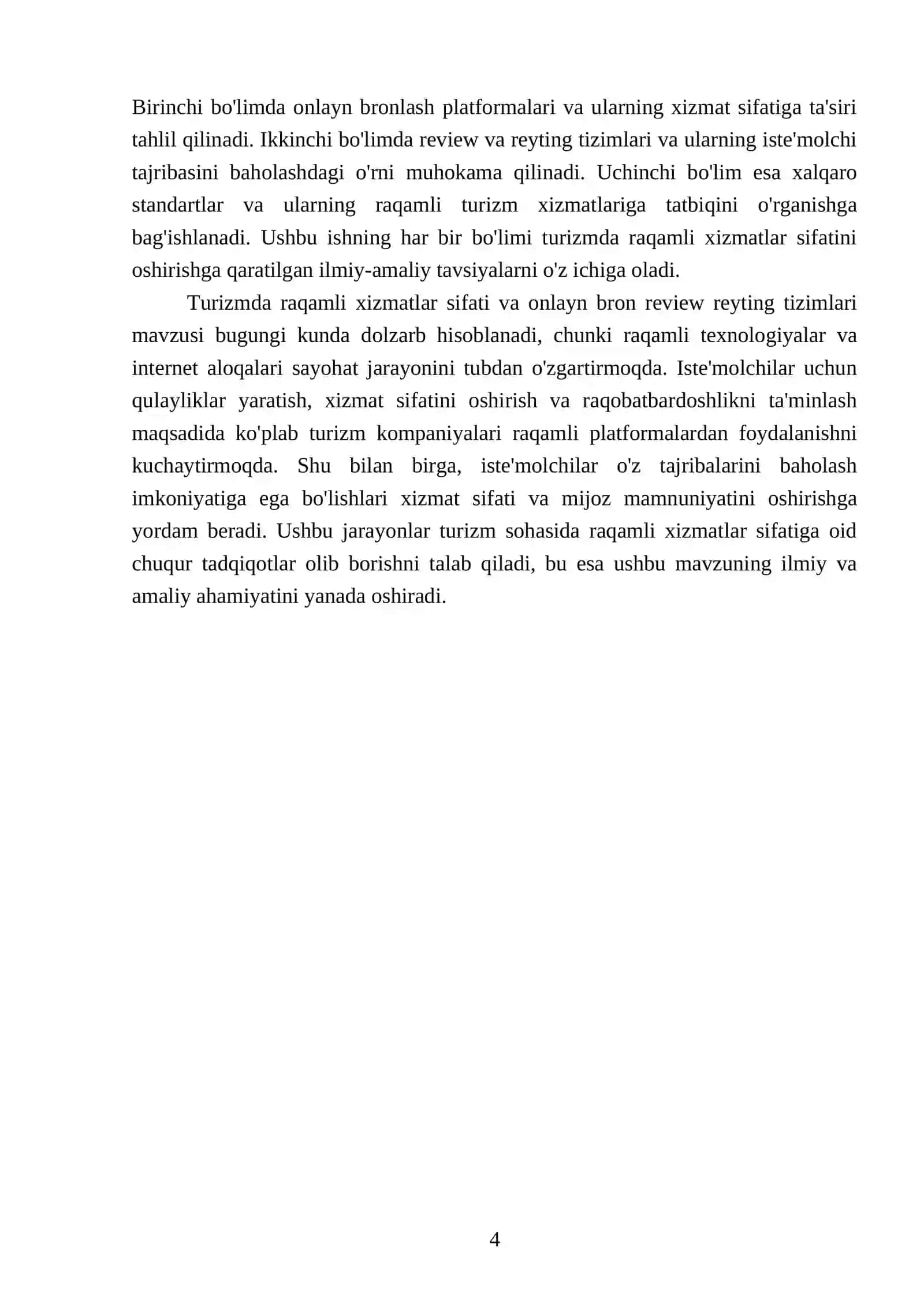 Turizmda raqamli xizmatlar sifati: onlayn bron review reyting tizimlari va standartlar 4